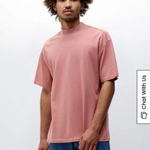 Pink mock turtleneck shirt (new) Pacsun PS Basics Pink Beck Mock Neck T-Shirt